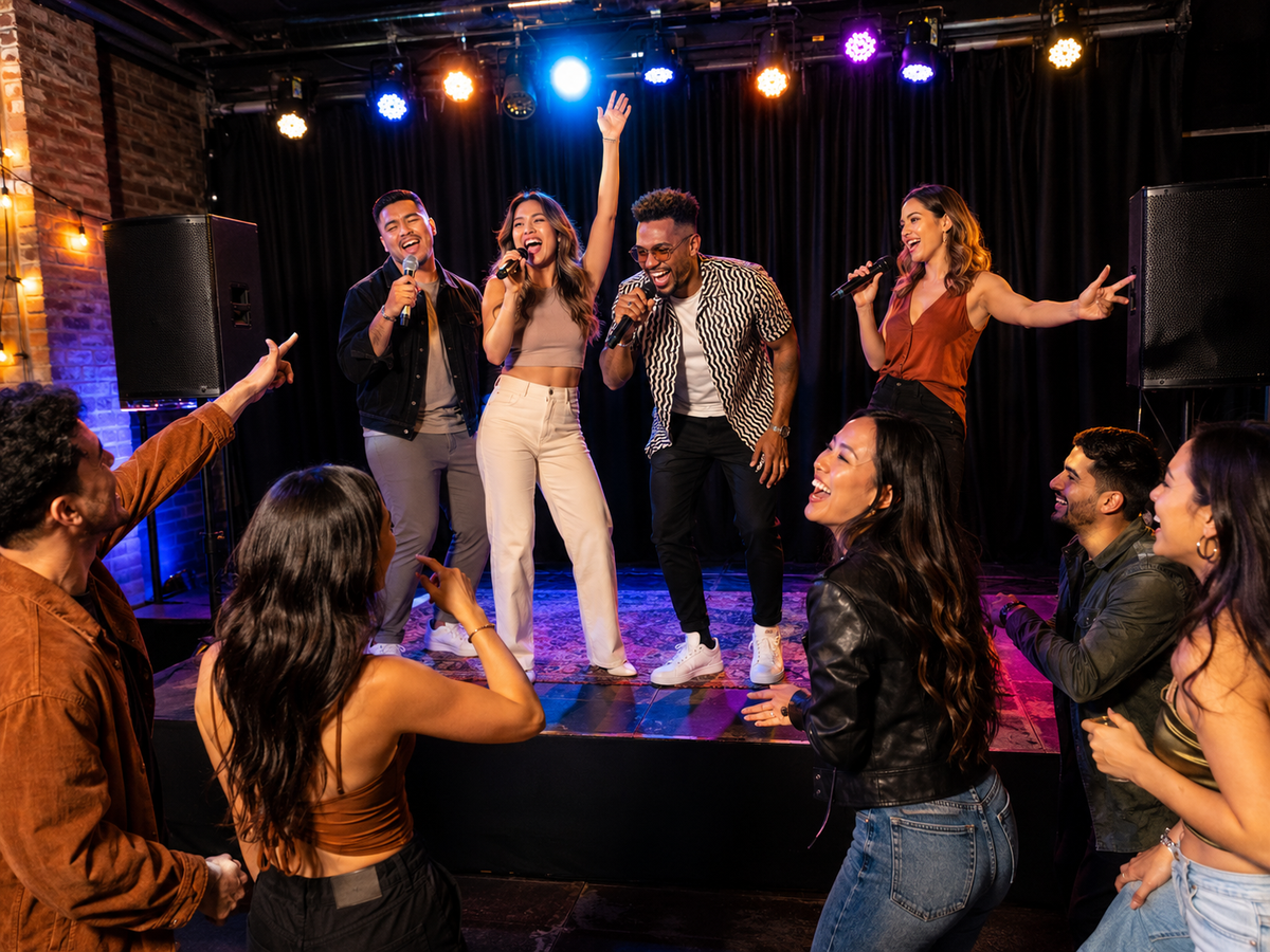 Private Karaoke-Bühne | 2 Stunden - bis 12 Teilnehmer